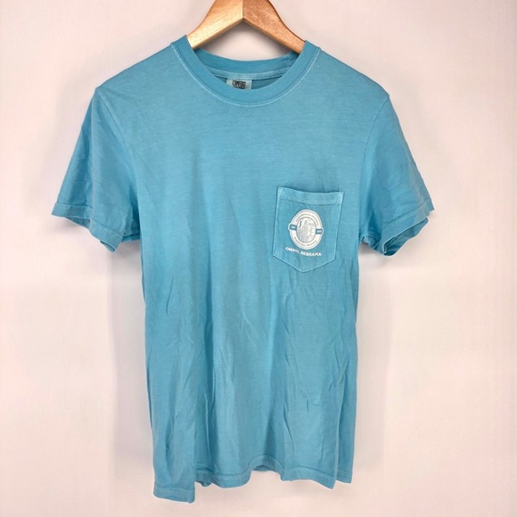 Comfort Color T-Shirt Mens Small Blue Berkshire Hathaway Shareholder Meeting Tee
